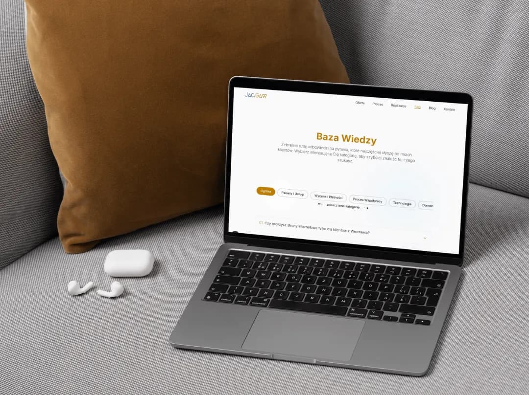Makieta realizacji strony internetowej Jacek Gawlyta