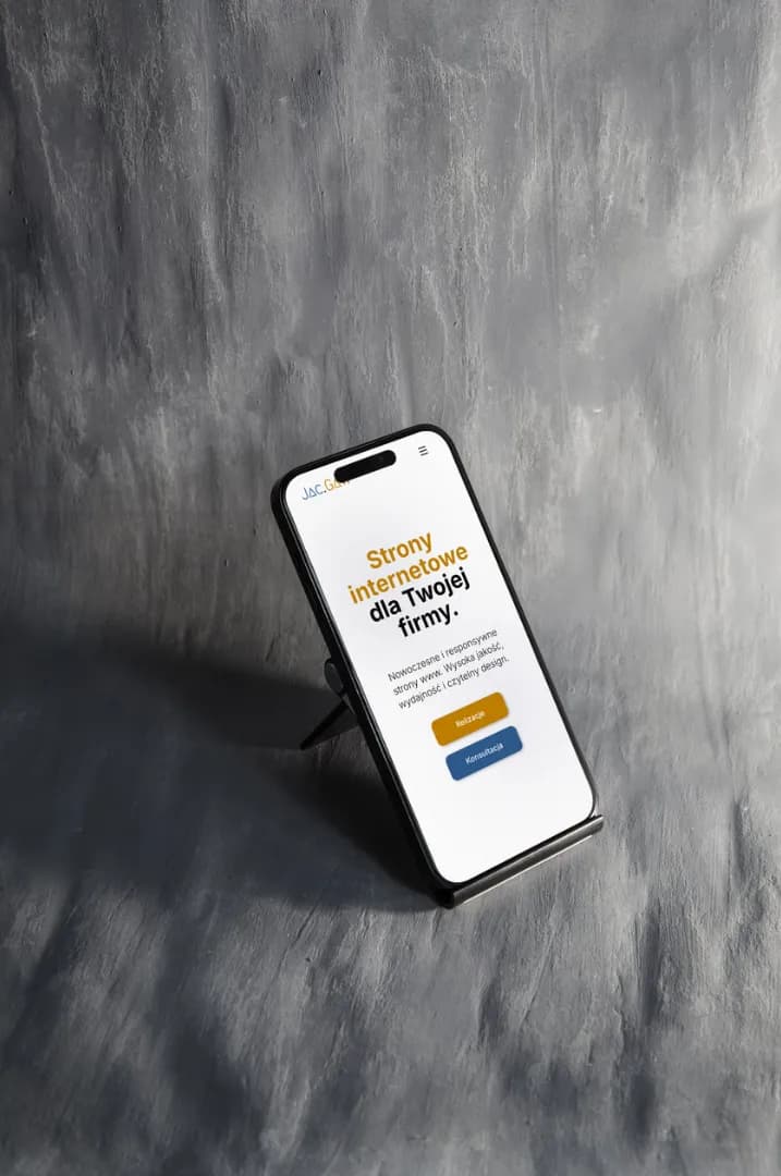 Makieta mobilna realizacji strony internetowej Jacek Gawlyta
